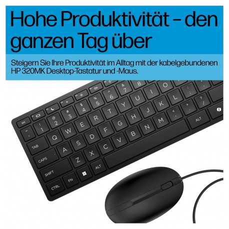 "HP 320MK Kabelgebunden USB-A Copilot Taste Schwarz"