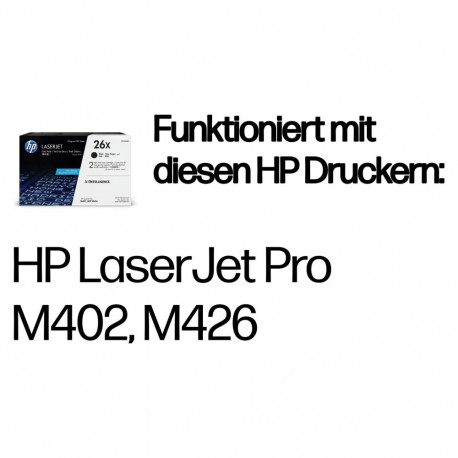 "HP 26X original LaserJet Toner cartridge CF226XD Black High Yield 2-pack"