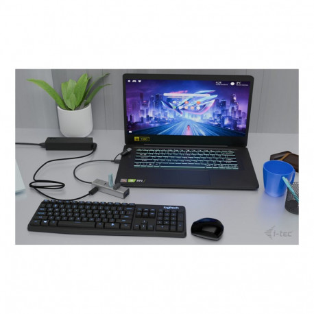 D I-TEC universaalne metallist laadimisjaotur 2x USB-C 3.2 Gen.1 + 2x USB-A 3.2 Gen.1 1x USB-C PD 85