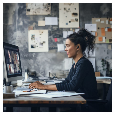 "Epos Adapt E1 schwarz Bluetooth TWS Earbuds Multi-Connect IPX5 Hybrid ANC Ladecase USB-C Dongle Ohr