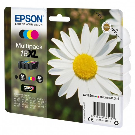 "Epson Tinte 3LB 18XL ink cartridge black and tri-colour high capacity 31.3ml 1-pack blister without