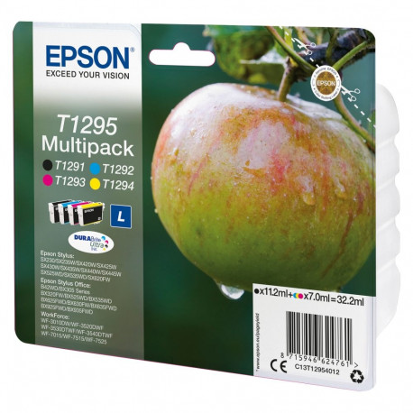 Epson T1295 tindi 4-pakk, must + värviline