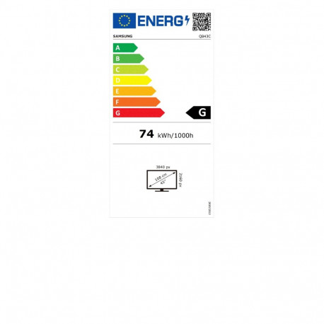 "108cm/43"" (3840x2160) Samsung QB43C 16:9 VA 8ms 60Hz 3x HDMI USB DisplayPort RJ45 WiFi Bluetooth V