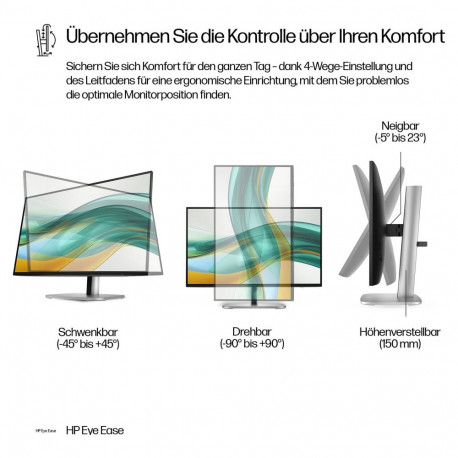 60,5cm/23.8" (1920x1080) HP Pro 524pf 16:9 IPS 5ms 100Hz HDMI DisplayPort USB VESA must/hõbedane