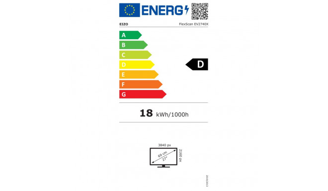 EIZO 68.5cm (27") EV2740X-WT 16:9 2xHDMI+DP+USB-C IPS monitor