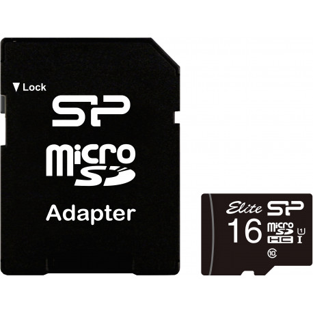 Silicon Power memory card microSDHC 16GB Elite + adapter