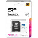 Silicon Power mälukaart microSDXC 64GB Superior Pro V30 + adapter