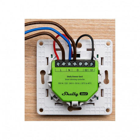 "Shelly Relais ""Dimmer Gen3"" LED Lichtcontroller Messfunktion Unterputz"