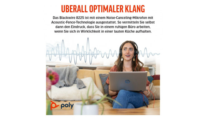 "HP Poly Headset Blackwire C8225 Stereo USB-C/A"
