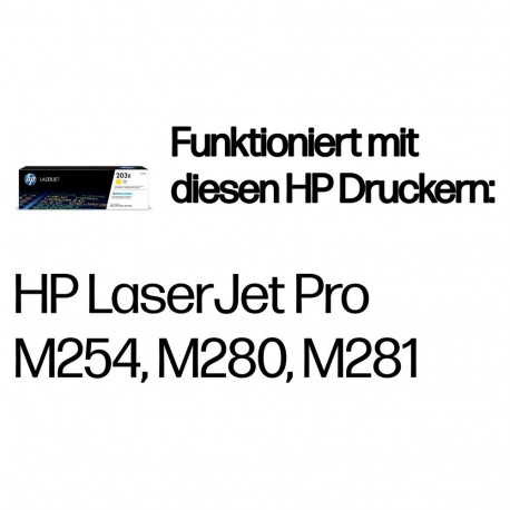 "HP Toner CF 542 X yellow No. 203 X"