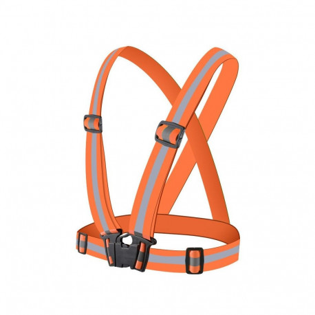 Adjustable reflective harness for a running bike - orange