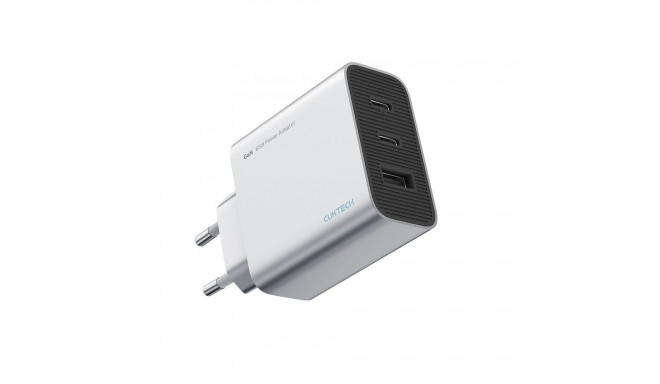 Cuktech 65W GaN 2xUSB-C 1xUSB-A Wall Charger - Gray