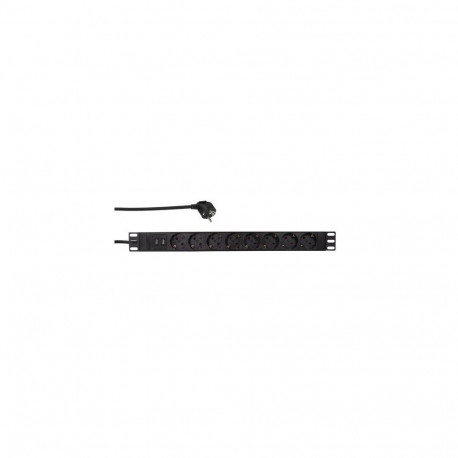 LogiLink PDU8C02 power distribution unit (PDU) 8 AC outlet(s) 1U Black