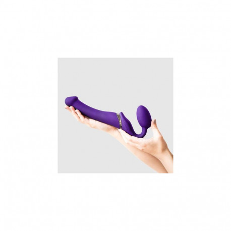 Strap-on-me Vibrating Remote Controlled 3 Motors Fantasy dildo Anal sex, Vaginal sex Purple Silicone