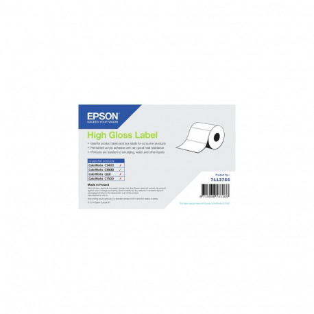 Epson High Gloss Label, Die-Cut Roll, 102mm x 152mm, 210 Labels