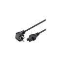 Goobay Angled Connection Cable with hot-condition coupler, 2 m, Black