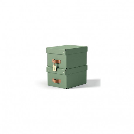 Leitz Puro Storage Box with lid, small, 7L, 100% recycled card, pack of 2