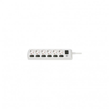 Brennenstuhl 1153110126 power extension 2 m 6 AC outlet(s) Indoor White