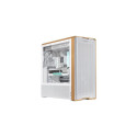 Lian Li Lancool LAN217W computer case Midi Tower White, Wood