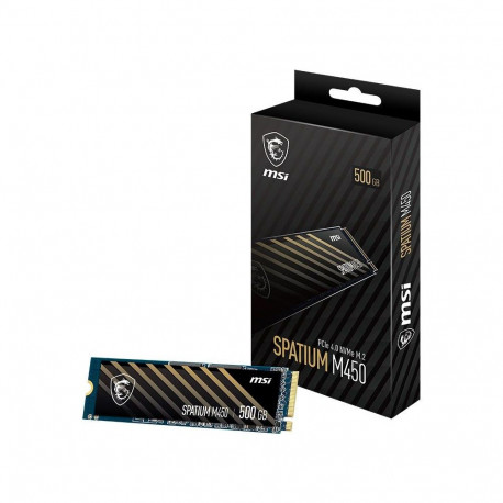 SSD|MSI|SPATIUM M450|500GB|M.2|PCIe Gen4|NVMe|3D NAND|Write speed 2300 MBytes/sec|Read speed 3600 MB
