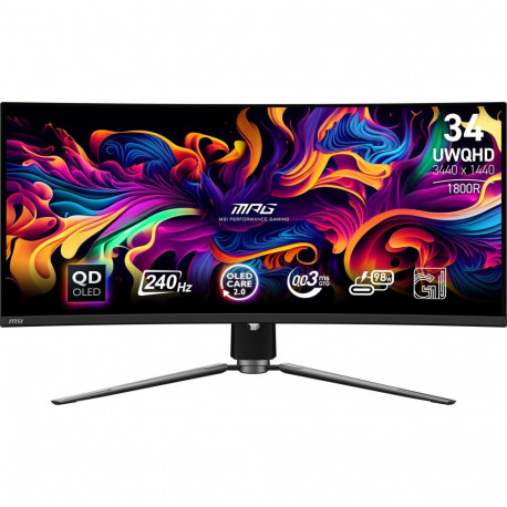 Monitor|MSI|34 "|3440 x 1440 pixels|UltraWide Quad HD|Native aspect ratio 21:9|QD-OLED|Curved|MPG341