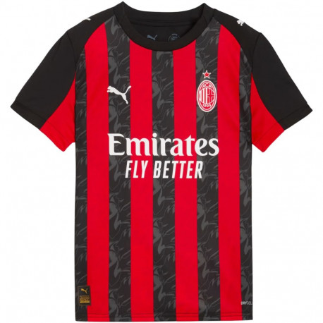 Puma laste jalgpallisärk AC Milan Home Jersey Replica 779965 01 140cm, must-punane