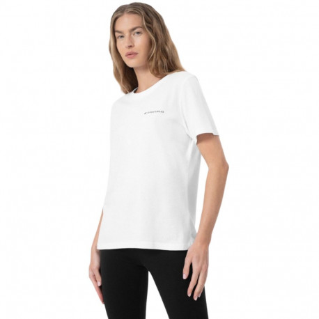 Koszulka damska 4F biała H4Z22 TSD025 10S L