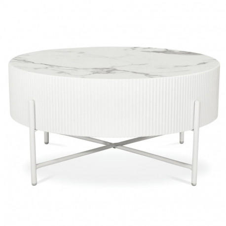 Diivanilaud MILO ümmargune Ø80 cm, valge