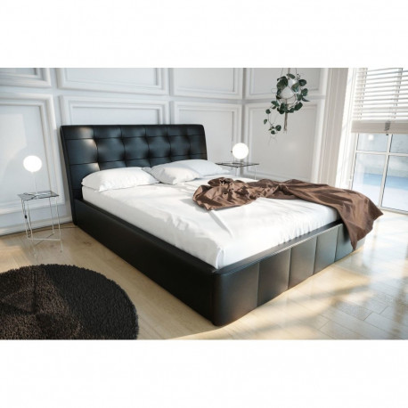 Pesukastiga voodi Heaven 180x200 cm, must