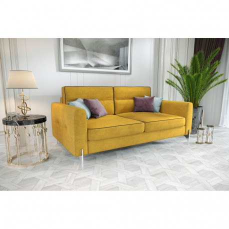 Diivan Arte V 2-kohaline, kollane/must