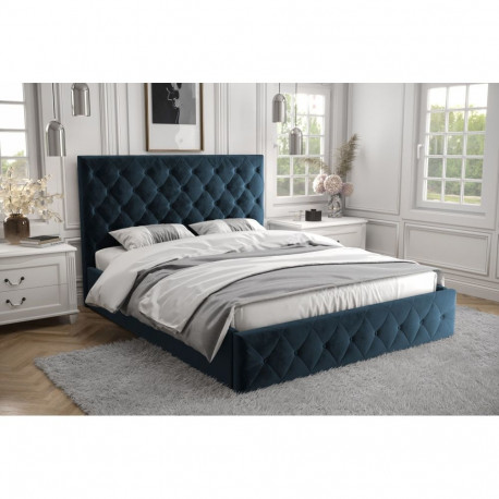 Pesukastiga voodi Roma 160×200 cm, sinine