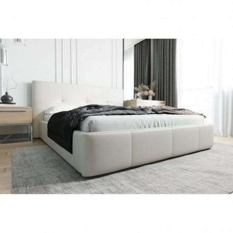 Pesukastiga voodi Venti 200×200 cm, valge