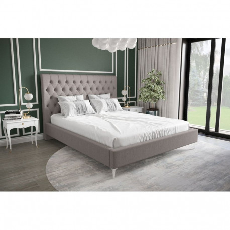 Voodi Valentino 200x200 cm, tuhkhall