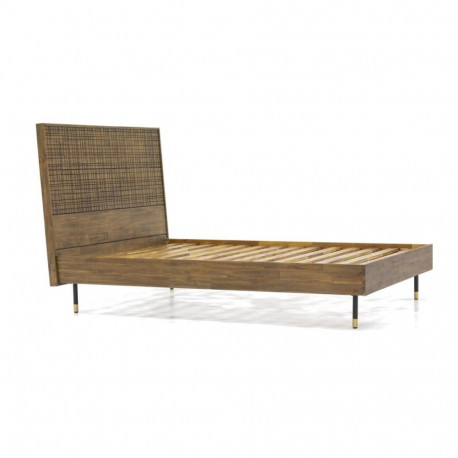 Voodi MAZE 180x200cm, helepruun