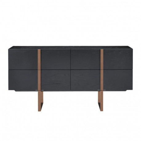 Puhvetikapp HUDSON, must/kuldne