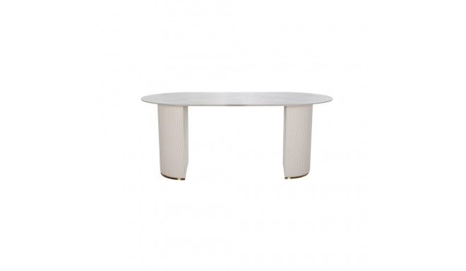 Söögilaud MODIG 180cm, kuldne/valge