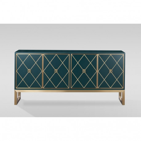 Puhvetkapp STILIG, kuldne/roheline