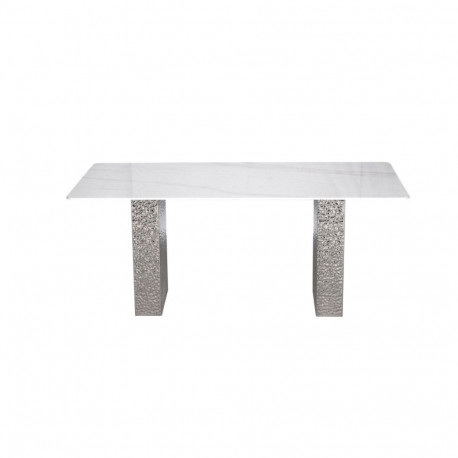 Söögilaud MODIG 180cm, valge/hõbe