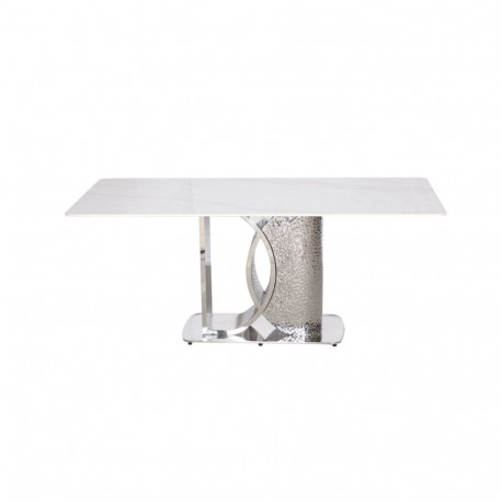 Söögilaud MODIG 180cm, valge/hõbe