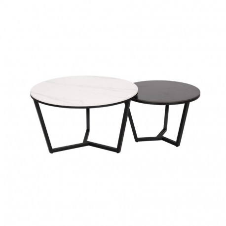 Diivanilaud MODIG 2tk komplekt, valge/must