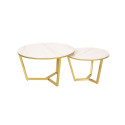 Diivanilaud MODIG 2tk, valge/kuldne