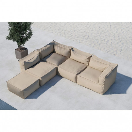 Lounge komplekt RAMBO nurgadiivan puffiga, beež