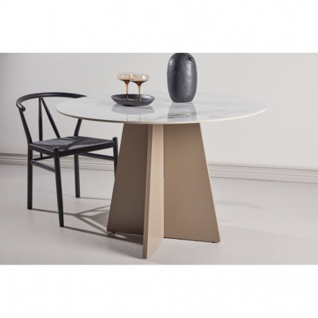 Söögilaud BOOTCUT ümmargune φ110 cm, beež