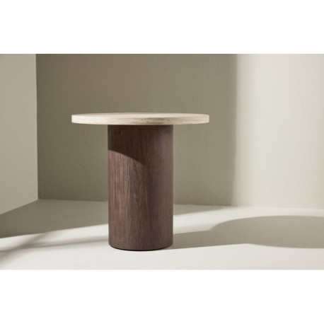 Diivanilaud MEGG ø50 cm, beež/mokka