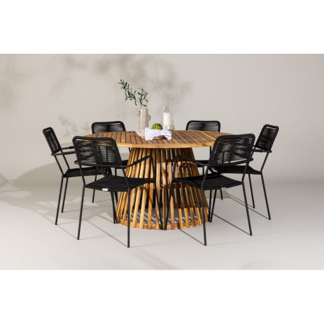 Aiamööbli komplekt TUCUMÁN laud ja 6 tooli