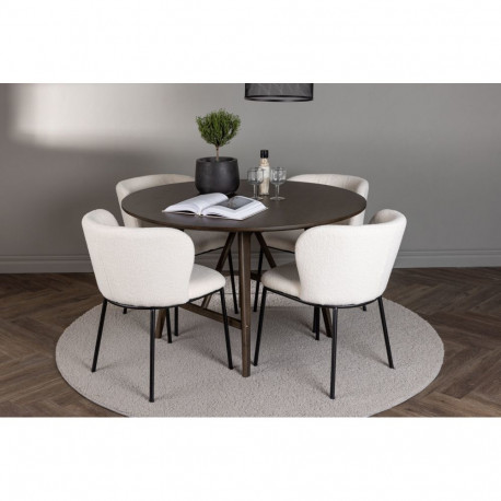 Söögilaua komplekt KASEIDON & EDINA 4 tooliga