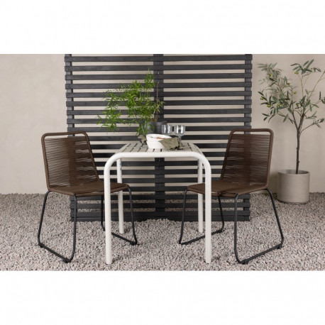 Söögigrupp BORNEO rektangulaarne, beeʐ/pruun