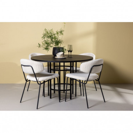 Söögitoa komplekt COPENHAGEN&CHICO 115cm ümmargune laud 4 tooliga