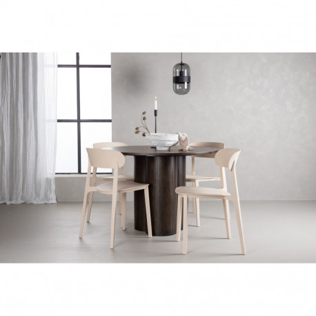 Söögitoa komplekt OLIVIA ümmargune laud + 4 ÅSTOL tooli