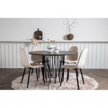 Söögitoa komplekt STONE&POLAR 4-kohaline, pruun-beež